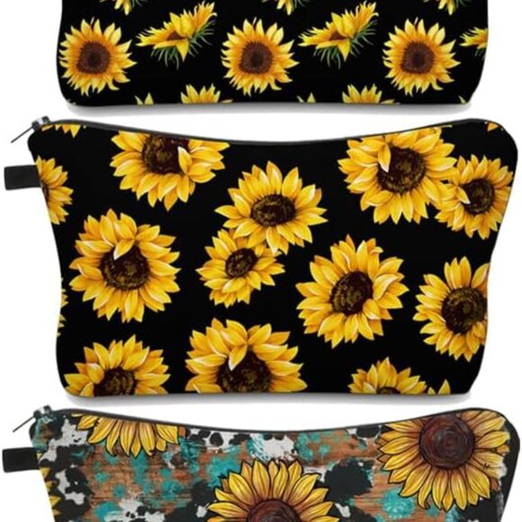 Makeup Bag, 3pcs/set Super Funny 3D Printing Women Cosmetic Bag Multifunction Pe - Picture 1 of 8